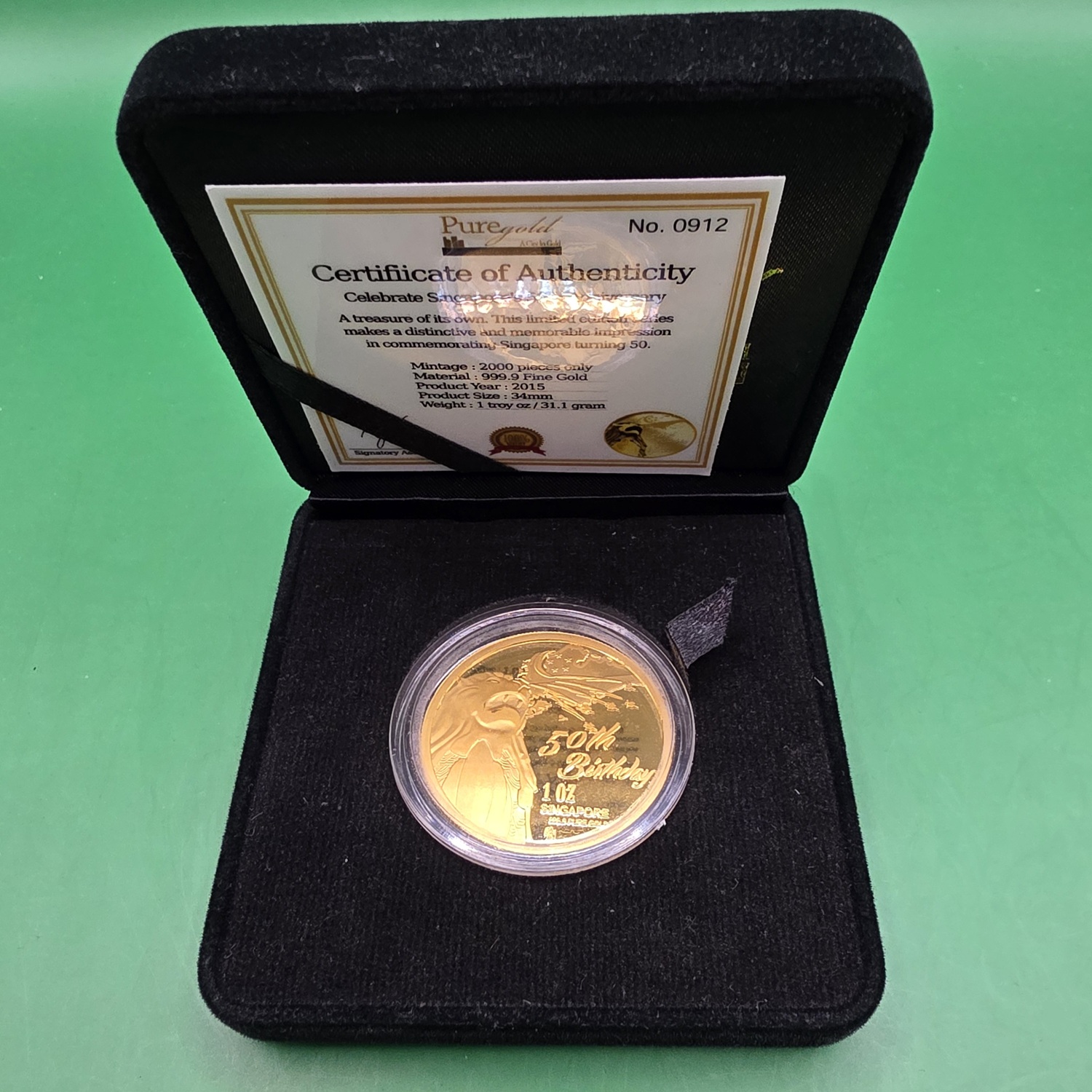Coin - SG50 PureGold.sg 999.9 - 31.04 G