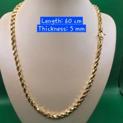 Gold Jewellery - 916 Gold Rope Chain - 120.55 G (SAO)($130.50/G)