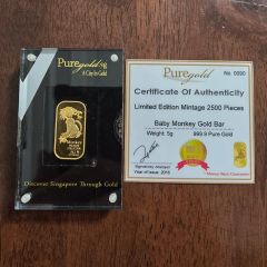Bar - PureGold.sg 999.9 - 5 G (Bars/Coins) Various Design