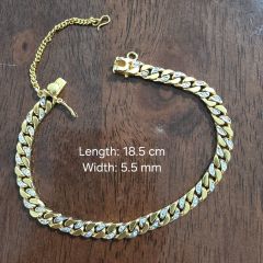 Gold Jewellery - 916 Gold Bracelet With Diamonds - 29.22 G ($134/G)