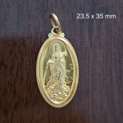 Gold Jewellery - 916 Gold Kuan Yin Goddess Penant - 8.38 G ($132/G)
