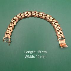 Gold Jewellery - 916 Gold Solid Bracelet - 91.39 G ($136.50/G)