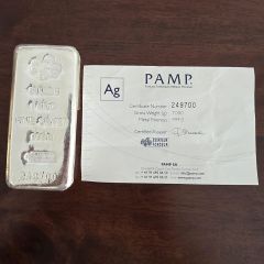 Bar - LBMA Brand - Pamp Suisse 999 Silver Bar - 1 KG
