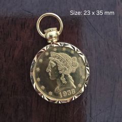 Gold Jewellery - 916 Gold Eagle Pendant - 11.56 G ($132.50/G)