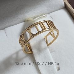 Gold Jewellery - 916 Gold Roman Ring - 2.38 G ($132.50/G)