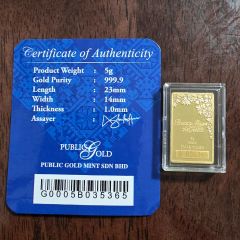 Bar - PublicGold 999.9 - 5 G