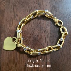 Gold Jewellery - 916 Gold Chunky Link Bracelet - 42.80 G