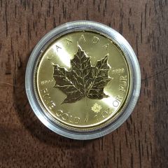 Coin - 2021 Canadian Maple Leaf 9999 Gold Coin 1 OZ
