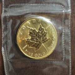 Coin - 1991 Canadian Maple Leaf 9999 Gold Coin - 1/2 OZ