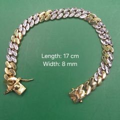 Gold Jewellery - 916 Gold Bracelet With Diamonds - 32.14 G