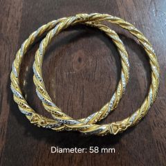 Gold Jewellery - 916 Gold Twisted Bangle Bracelet 19.66 G