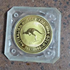 Australian Nugget Gold Coin – 1 OZ (1990) – 9999 Fine Gold (1 Pc Only!)