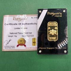 Puregold.sg National Flower 999.9 Gold Bar - 10 G (1 Pc Only!)