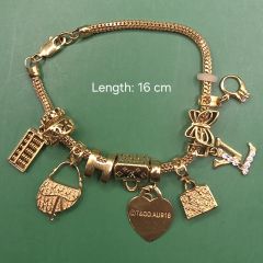 916 Gold Charm Bracelet - 22.78 G