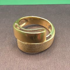 Poh Heng 916 Gold Ring – Modern Wrap Design - 9.04 G