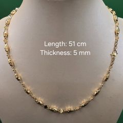 Elegant 916 Gold Fancy Bead Chain - 31.43 G (With SAO Hallmark)