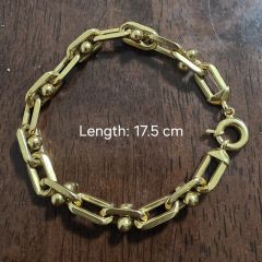 916 Gold Bracelet (22K) – Modern Link Design - 12.68 G