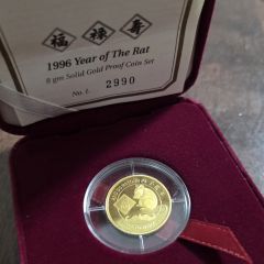 1996 Year of the Rat – 8g Solid Gold Proof Coin Limited Edition (9999 Fine Gold)