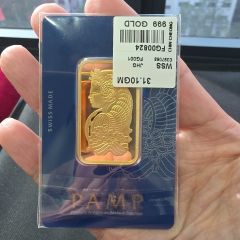 PAMP Suisse 1oz Lady Fortuna Gold Bar (999.9 Fine Gold) – With Veriscan Assay Card