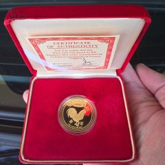 Singapore Mint 500 Dollars Proof Gold Coin — Year of the Rooster
