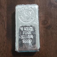 1 Kilo Fine Silver Bar .9999 – Perth Mint Cast Bullion Bar
