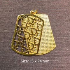 24K Gold Double Tag Pendant 5.85 G