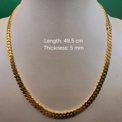 916 Gold Cuban Curb Chain Necklace – 58.09 G