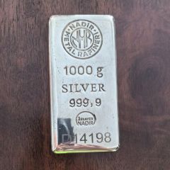  Bar - LBMA Brand - Nadir Metals 999 Silver Bar 1 KG